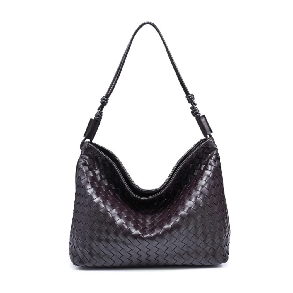 Urban Expressions Black Woven Hobo Bag